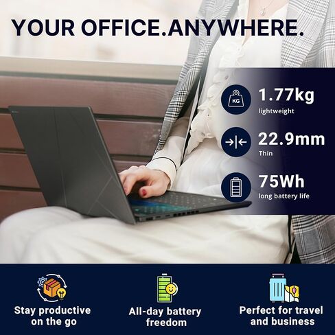 Hotface Customized Laptop, Created Using ASUS Zenbook Duo 2-in-1 Laptop, Dual 14" OLED Touch Display, Intel Ultra 9 285H, 32GB RAM, 1TB/2TB/4TB SSD, Intel Arc 140V, Backlit Keyboard, Win 11, Gray in Kuwait
