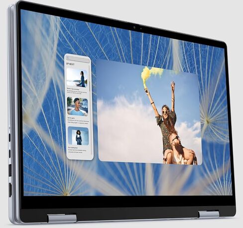 Dell Inspiron 14 7445 2-in-1 Laptop, 14" FHD+ Touchscreen, AMD Ryzen 5 8640HS(Beats i7-1255U), 32GB DDR5 RAM, 1TB PCIe SSD, Backlit KB, FP Reader, Type-C, FHD Webcam, Win 11 Home in Kuwait