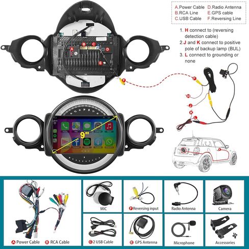 8 cores (4G RAM+64G ROM) Car Radio Stereo for Mini Cooper R56 2007-2014 in Kuwait