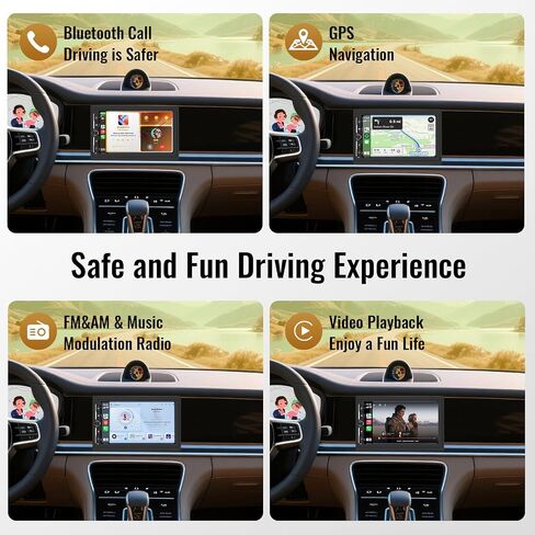 HauDio 10.1" Wireless CarPlay & Android Auto Car Stereo - 2GB RAM 64GB ROM, DSP Sound, 1080P Backup Camera, Bluetooth 5.0, HD Touchscreen Media Receiver in Saudi Arabia