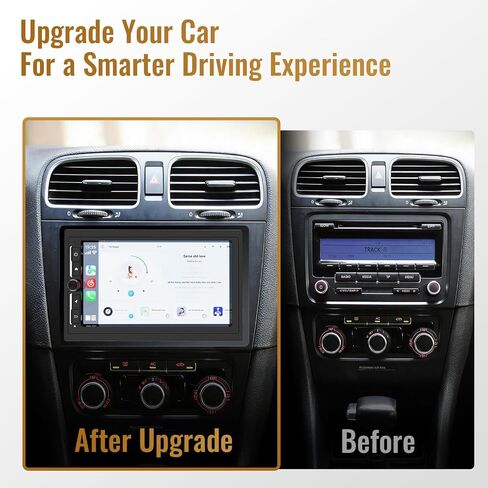 HauDio 10.1" Wireless CarPlay & Android Auto Car Stereo - 2GB RAM 64GB ROM, DSP Sound, 1080P Backup Camera, Bluetooth 5.0, HD Touchscreen Media Receiver in Saudi Arabia