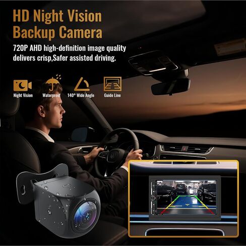 HauDio 10.1" Wireless CarPlay & Android Auto Car Stereo - 2GB RAM 64GB ROM, DSP Sound, 1080P Backup Camera, Bluetooth 5.0, HD Touchscreen Media Receiver in Saudi Arabia