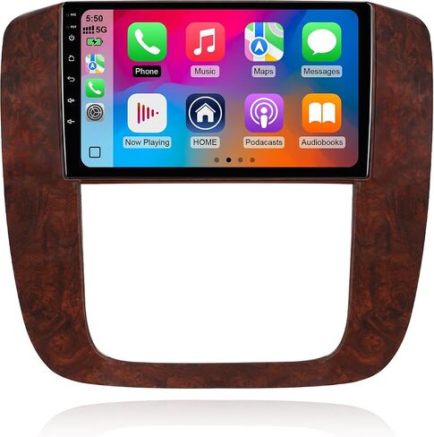 Android 13 Double Din Car Stereo for Tahoe/Yukon/Silverado/Suburban 2007-2013 with 9 Inch Touchscreen Radio Built-in Wireless Carplay/Android Auto/GPS/Bluetooth/FM/AUX-in/SWC/Backup Camera in Kuwait