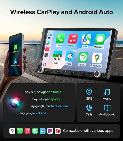 9" Wireless CarPlay Radio for Dodge Caravan 11-20 Chrysler 12-16 in Kuwait