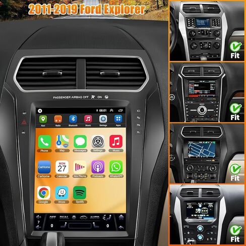 for 2011-2019 Ford Explorer Car Radio Android 15 2+64 8 core, 12.1" IPS Touch Screen Car Radio Build-in GPS Wireless CarPlay/Wired Android Auto, Backup Camera/DSP/SWC in Kuwait