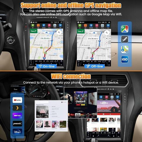 for 2011-2019 Ford Explorer Car Radio Android 15 2+64 8 core, 12.1" IPS Touch Screen Car Radio Build-in GPS Wireless CarPlay/Wired Android Auto, Backup Camera/DSP/SWC in Kuwait