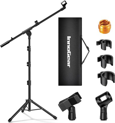 InnoGear Mic Stand Tripod Boom Arm Floor Microphone Stand Height Adjustable in Saudi Arabia