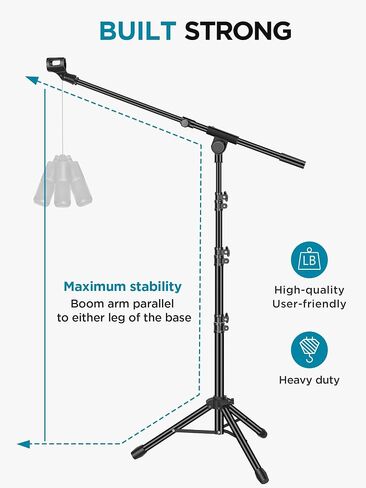 InnoGear Mic Stand Tripod Boom Arm Floor Microphone Stand Height Adjustable in Saudi Arabia