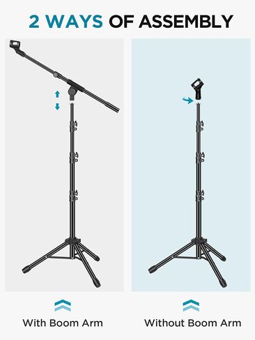 InnoGear Mic Stand Tripod Boom Arm Floor Microphone Stand Height Adjustable in Saudi Arabia