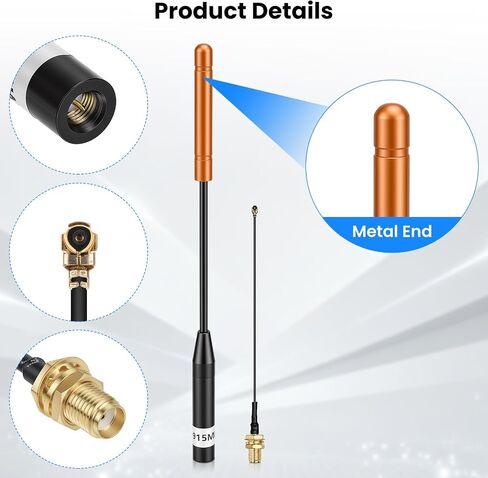 915MHz LoRa Antenna, Whip Antenna 20cm, Meshtastic 10dBi Gain, Orange 2Pcs in Kuwait
