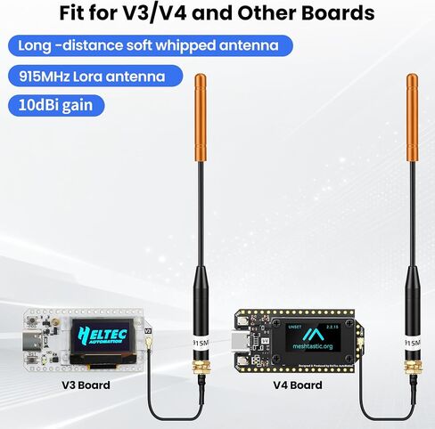 915MHz LoRa Antenna, Whip Antenna 20cm, Meshtastic 10dBi Gain, Orange 2Pcs in Kuwait