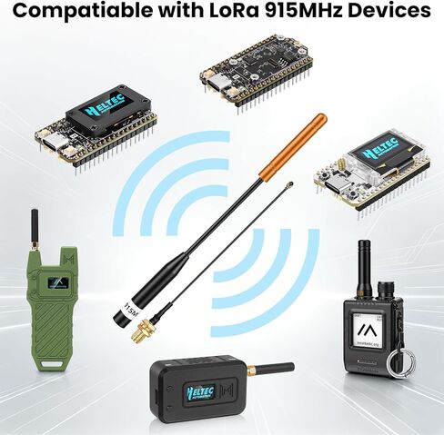 915MHz LoRa Antenna, Whip Antenna 20cm, Meshtastic 10dBi Gain, Orange 2Pcs in Kuwait