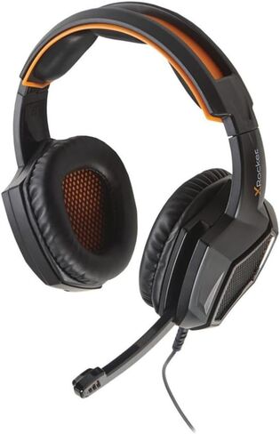 X Rocker Video Gaming Headset, Over Ear Headphones with Microphone, Stero Audio for Gamers and Streamers, Black/Orange in Kuwait