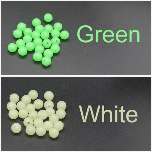 650pcs Luminous Soft Plastic Round Fishing Beads Glow Green Bait Eggs in Kuwait