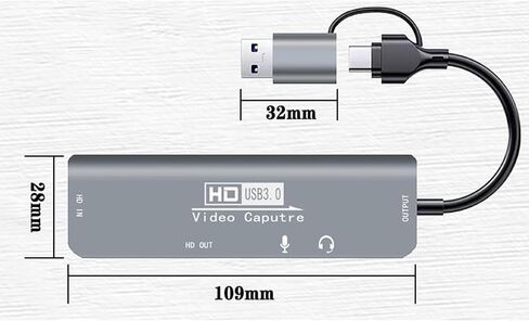 Advanced USB3.0 4K UHD Video Captures Card with Double Interfaces Type C and USB3.0 for Live Streaming Gaming and Applications Double Interfaces in Saudi Arabia