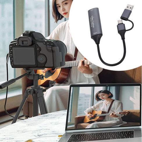 Fabater Video Capture Card, Low Latency 4K HDMI to USB USBC 3.0 Capture Card, Audio Recording for Streaming Conference Teaching Gaming, Compatible with Twitch OBS Potplayer VLC in Kuwait