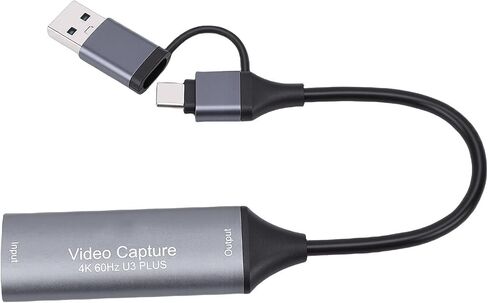 Fabater Video Capture Card, Low Latency 4K HDMI to USB USBC 3.0 Capture Card, Audio Recording for Streaming Conference Teaching Gaming, Compatible with Twitch OBS Potplayer VLC in Kuwait