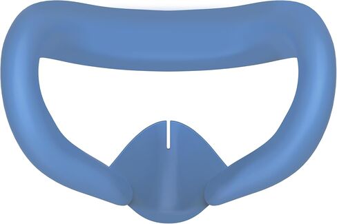Silicone Face Cover for Meta Quest 3 - Skin-Friendly Anti-Sweat VR Face Pad with Ventilation & Lightproof Design (Blue) in Kuwait