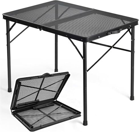 4Ft Metal Folding Camping Table,Lightweight Adjustable for Outdoor in Kuwait