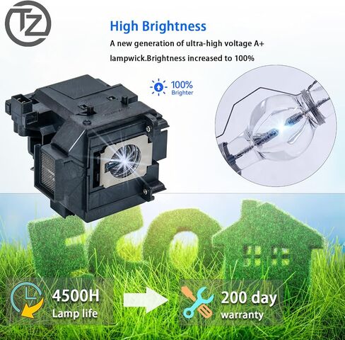 A+ Quality for Epson ELPLP69 PowerLite Home Cinema 5030UB 5030UBe 5020UB 5025UB 5010e 6010 4030 PowerLite PC 6030UB 6020UB EH-TW9200W TW9000 EH-TW8200 V13H010L69 Replacement Projector Lamp Bulb in Kuwait