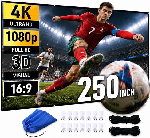 Japard 250 inch Projector Screen Outdoor Night Home Theater 4K Full HD in Saudi Arabia