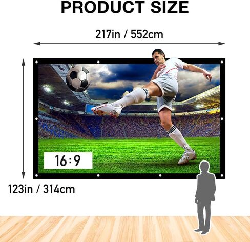 Japard 250 inch Projector Screen Outdoor Night Home Theater 4K Full HD in Saudi Arabia
