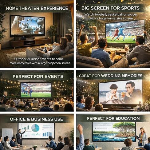 Japard 250 inch Projector Screen Outdoor Night Home Theater 4K Full HD in Saudi Arabia