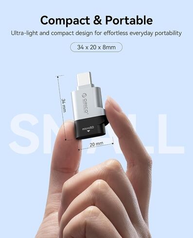 ORICO USB 3.0 Type-C TF Card Reader, 5Gbps High Speed Micro SD Card Reader for Laptop/Phone/Tablet, Plug & Play Multi-OS Compatible-C33 in Kuwait