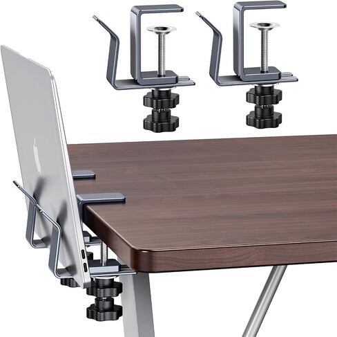 Vertical Laptop Stand, Aluminum Slide Design Adjustable Laptop Holder for Desk Side, fits All MacBook/Surface/Samsung/HP/Dell/Chrome Book (Space Gray) in Kuwait