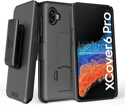 BELTRON Galaxy XCover6 Pro Case with Clip, Heavy Duty Case with Swivel Belt Clip for Samsung Galaxy XCover 6 Pro 2022 SM-G736 (AT&T FirstNet Verizon) Industrial Strength (Black) in Kuwait