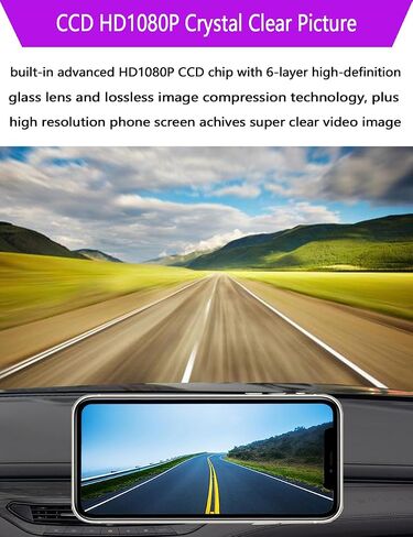 WiFi Backup Camera, Strong 5G WiFi HD1080P Clear Picture, Wide Angle Rear View Reverse Back up Camera, Night Vision Waterproof License Plate Reversing Rearview Camera for Car SUV Pickup iPhone in Kuwait
