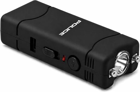 Police Stun Gun for Self Defense 801 Mini Rechargeable LED Flashlight Black in Kuwait