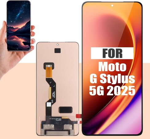 Screen For Motorola Moto G Stylus 5G 2025 LCD Screen Replacement XT2517, XT2517-1 Touch Display Digitizer Assembly Repair Parts Black No Frame in Kuwait