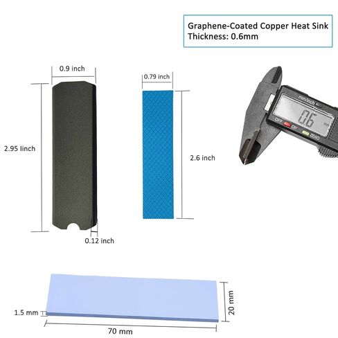 Graphene Copper Heatsink for M.2 2280 NVMe SSD, Pack of 1 in Kuwait