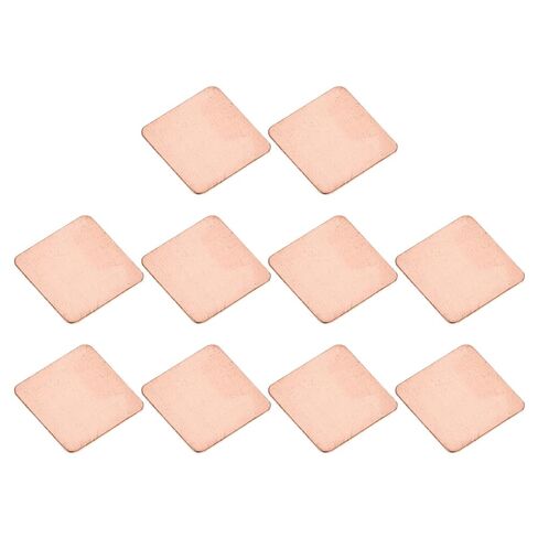 DMiotech 20 Pack 15 x 15 x 0.3mm Copper Pad Thermal Kit IC Chips Heatsink Cooler Shim for Cooling PC Laptop in Kuwait