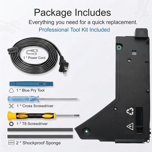 for PS5 Power Supply ADP-400DR / ADP-400ER /PA-1401-JT20 Internal Power Source Replacement with AC Adapter Console Power Adapter with Power Cord in Kuwait