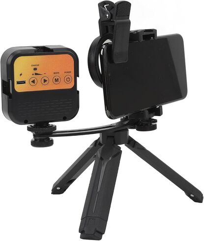 Camera Fill Light, Portable, Dimmable, Wireless, Rechargeable, Photography Light for Artwork, 2 Pieces, ABS Aluminum in Kuwait