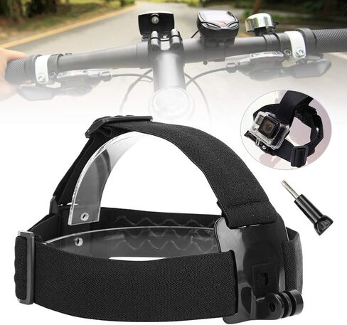 Ejoyous Head Mounted Mobile Phone Holder, Head Phone Holder, First Person View Video Bracket Outdoor Head Harness Strap with Mobile Phone Clip Headband Mount for Motion Camera in Kuwait
