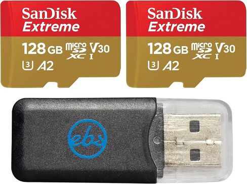 SanDisk 128GB Extreme MicroSD Memory Card 2 Pack Compatible with DJI Drones in Kuwait