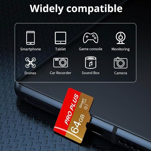 8GB Memory Card with Adapter, High Speed TF Card, UHS-I C10 A1 Memory TF Card for Tablet/Mobile Phone/Camera/Car Audio/Game Console (TF162 8GB) in Kuwait