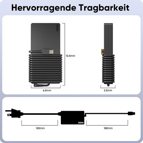 300W Laptop Charger Compatible with Lenovo Legion 5 5i 5P 7 7i pro 15 16 17 R9000P R9000K Y9000K Y9000X, ADL300SDC3A GX21F23045 SA10R16956 5A10W86289 Power Adapter Supply Cord in Kuwait
