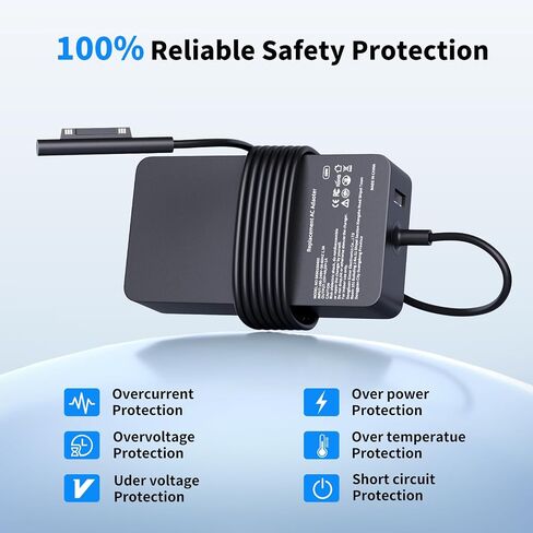 65W Microsoft Surface Charger fits for Surface Pro/Go/Book Windows Laptop in Kuwait