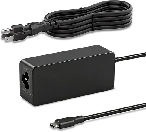 45W USB C Charger Compatible with Hp Dell Lenovo Acer chromebook Asus Samsung Sony Charger Fast Charging Type C HP Spectre X360 13 Elite X2 AC Adapter Power Cord Supply in Kuwait