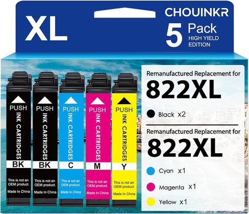 Remanufactured Replacement for Epson 822 822xl Ink Cartridges Combo Pack in Kuwait