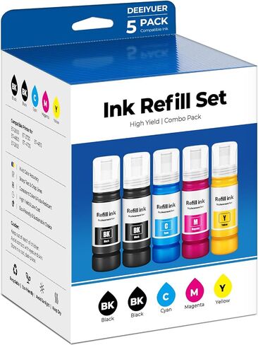Compatible for EPT522 Ink Refill Bottles Work for ET-2800 ET-4800 ET-2400 in Kuwait