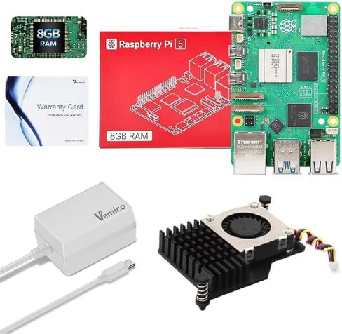 Vemico Raspberry Pi 5 8GB Kit with Active Cooler and 27W GaN Power Supply in Saudi Arabia