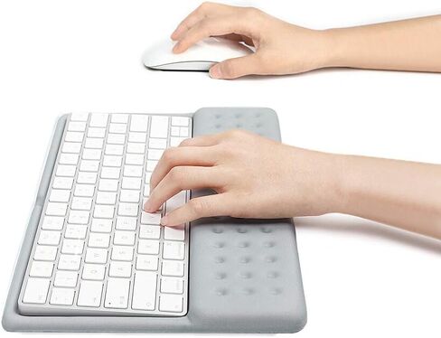 2 in 1 Keyboard Wrist Rest Pad Wrist Support Keyboard Mat Wrist Rest Mouse Pad for Apple Magic Keyboard 2 (Gray) in Kuwait