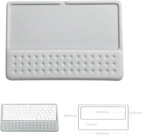 2 in 1 Keyboard Wrist Rest Pad Wrist Support Keyboard Mat Wrist Rest Mouse Pad for Apple Magic Keyboard 2 (Gray) in Kuwait