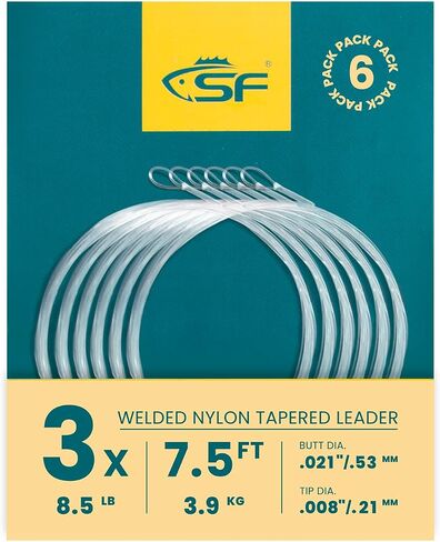 SF Hand Tied Loop Fly Fishing Tapered Leader Freshwater Trout in Kuwait