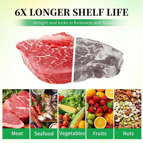 50 Pack Reusable Vacuum Sealer Bags for Food, 5 Assorted Sizes in Kuwait